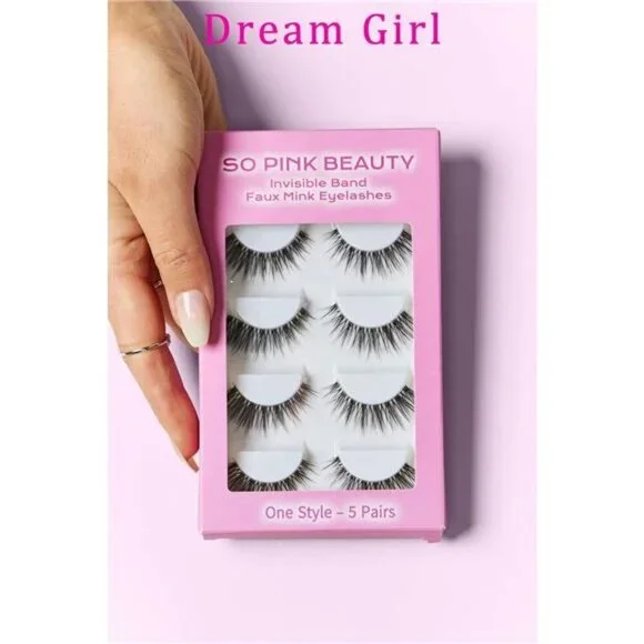 SO PINK BEAUTY Faux Mink Eyelashes 5 Pairs - Picture 6 of 14